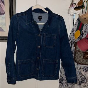 J. Crew Dark Blue Denim  Barn Jacket